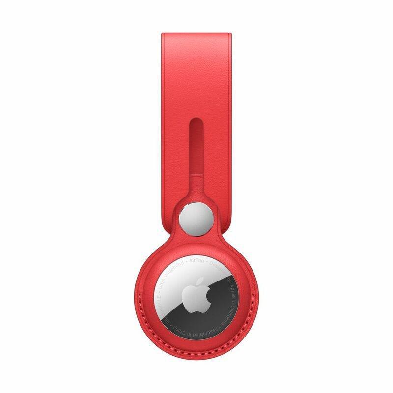 Apple Airtag Leather Loop (Product)Red, , large image number 0