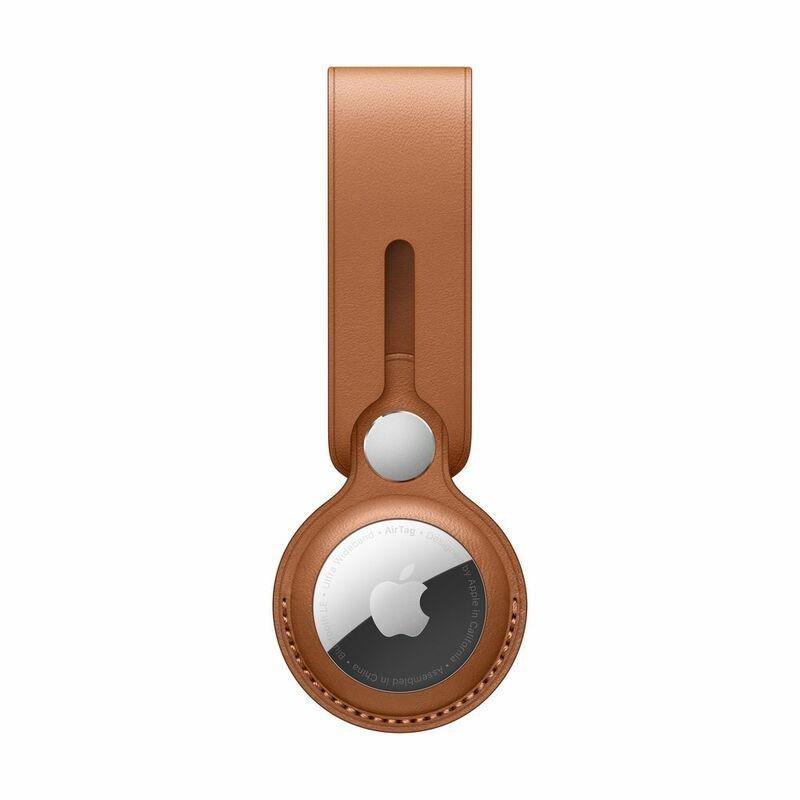 Apple Airtag Leather Loop Saddle Brown, , large image number 0