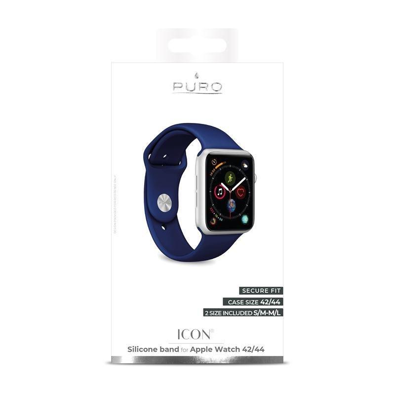 Puro Silicone Band 42-44mm Dark Blue for Apple Watch (Compatible with Apple Watch 42/44/45mm), , large image number 1