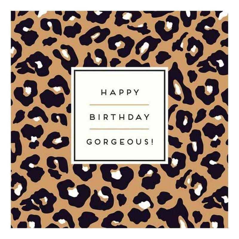 Alice Scott Leopard Print Gorgeous Greeting Card (160 x 156mm), , large image number 0
