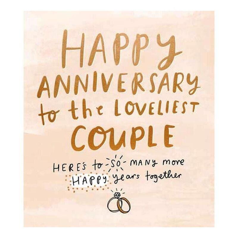 The Happy News Loveliest Couple Anniversary Greeting Card (160 x 176mm), , medium