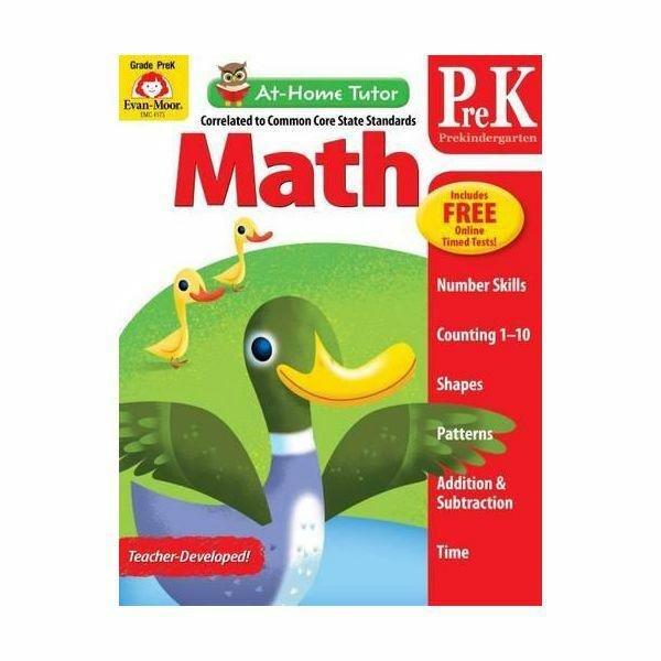 At Home Tutor Math Grade Pre-K | Evan Moor, , large image number 0