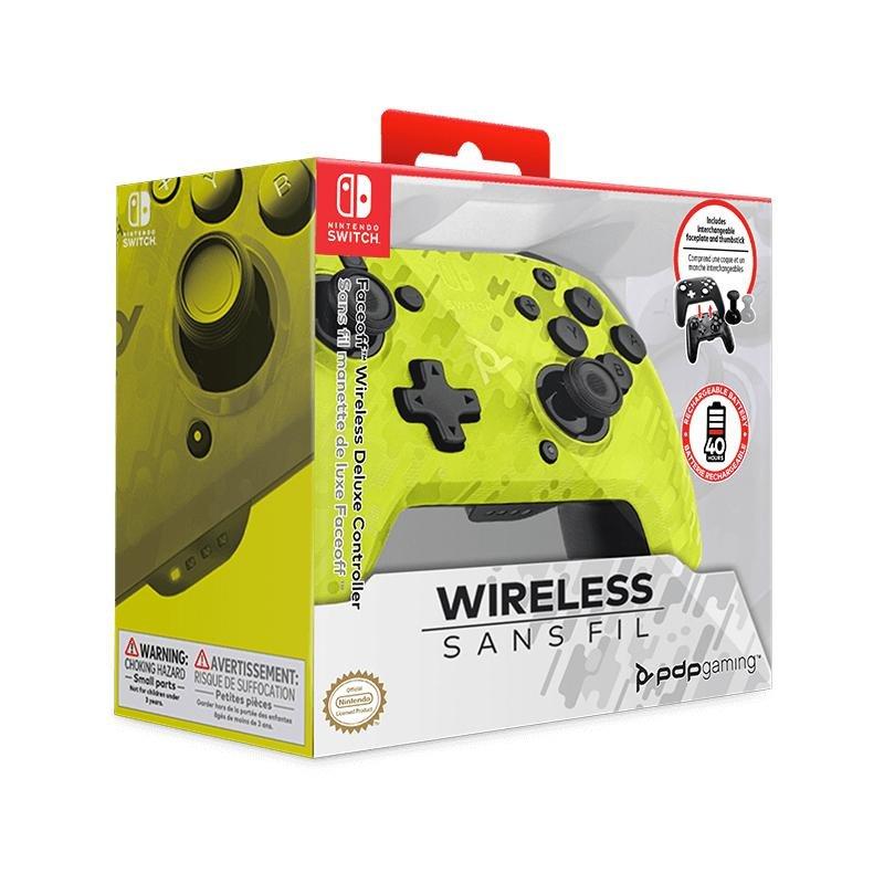 PDP Faceoff Camo Yellow Wireless Controller for Nintendo Switch, , large image number 3