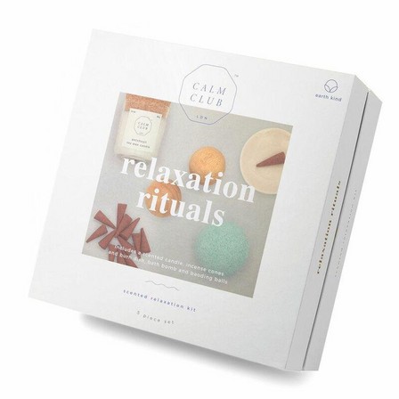 CALM CLUB - Calm Club Relaxation Rituals Relaxation Kit (Candle/Incense Cones & Dish/Bath Bombs/Baoding Balls)