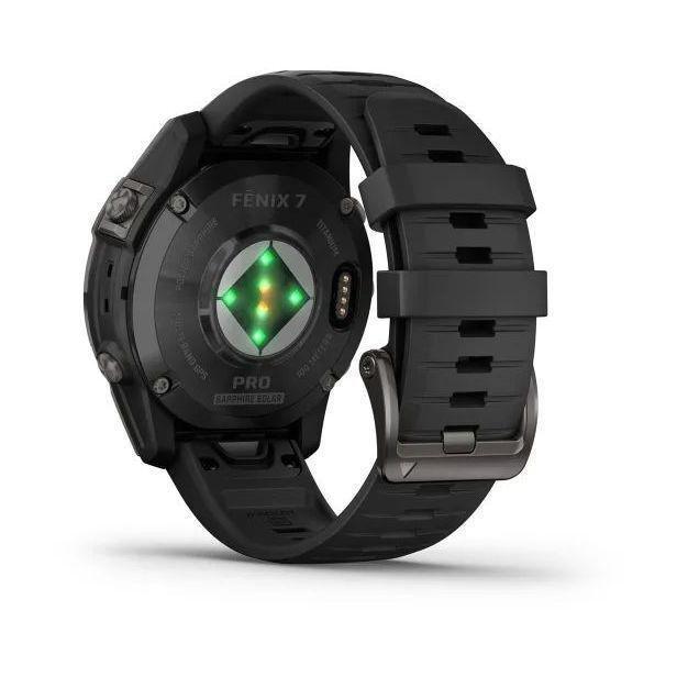 Garmin fenix 7 Pro - Sapphire Solar Edition Smartwatch - Carbon Grey DLC Titanium with Black Band (47mm), , large image number 2