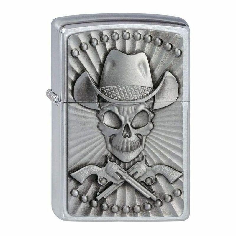 Zippo 200 Cowboy Skull Emblem Lighter, , large image number 0