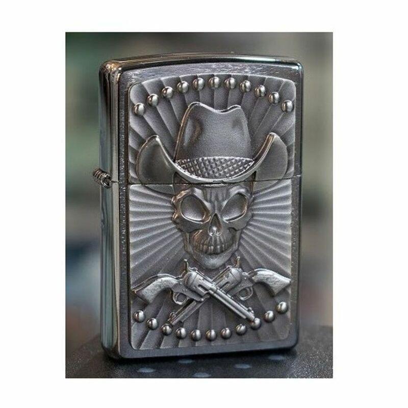 Zippo 200 Cowboy Skull Emblem Lighter, , large image number 1