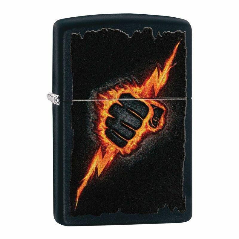 Zippo 218 CI412372 Lightning Bolt Fist Design Lighter, , large image number 0