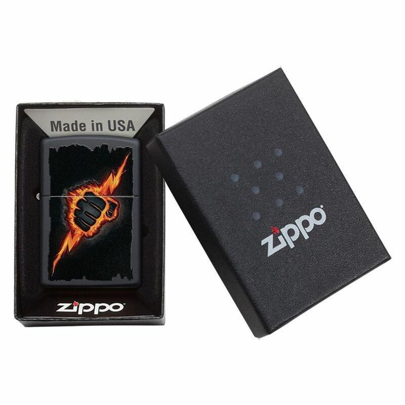 Zippo 218 CI412372 Lightning Bolt Fist Design Lighter, , large image number 3