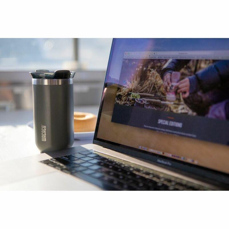 Wacaco Octaroma Vacuum Insulated Travel Mug Grey 300ml, , large image number 1