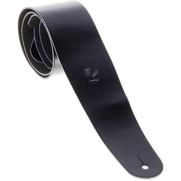 D'Addario Planet Waves Classic Leather Guitar Strap - Black, , large image number 1
