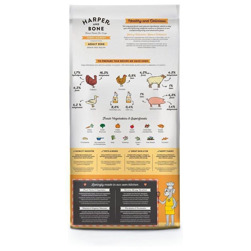 Harper & Bone Grain Free Adult Dog Medium/Large Fresh Market 2kg, , large image number 1