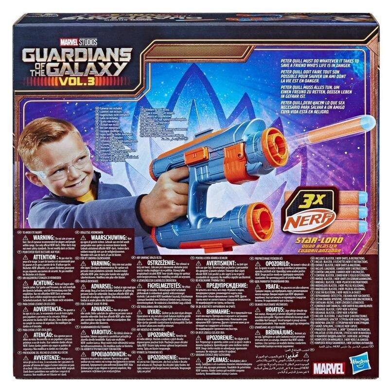 Hasbro Marvel Studios' Guardians of the Galaxy Vol. 3 Nerf Star-Lord Quad Blaster with 3 Darts, , large image number 2