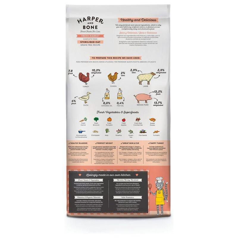 Harper & Bone Grain Free Cat Sterilised Fresh market 2kg, , large image number 1