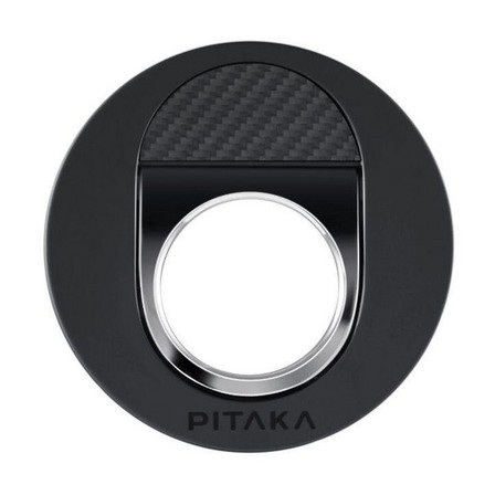 PITAKA - Pitaka MagEZ Carbon Fiber Grip MagSafe Compatible Aramid Fiber Phone Ring - Black/Grey
