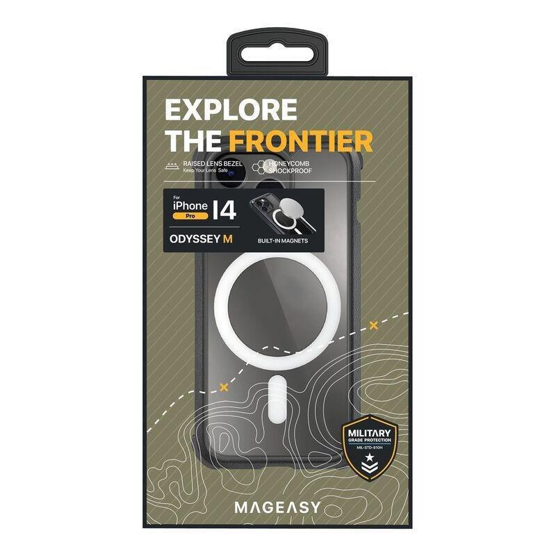 Mageasy ODYSSEY M Rugged Utility Protective MagSafe Case For iPhone 14 Pro - Leather Black, , large image number 1