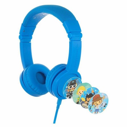 BUDDYPHONES - Buddyphones Explore Plus Foldable Headphone with Mic Cool Blue