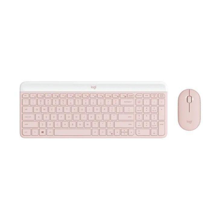 Logitech 920-011322 MK470 Slim Wireless Keyboard and Mouse Combo - Rose (US English), , medium