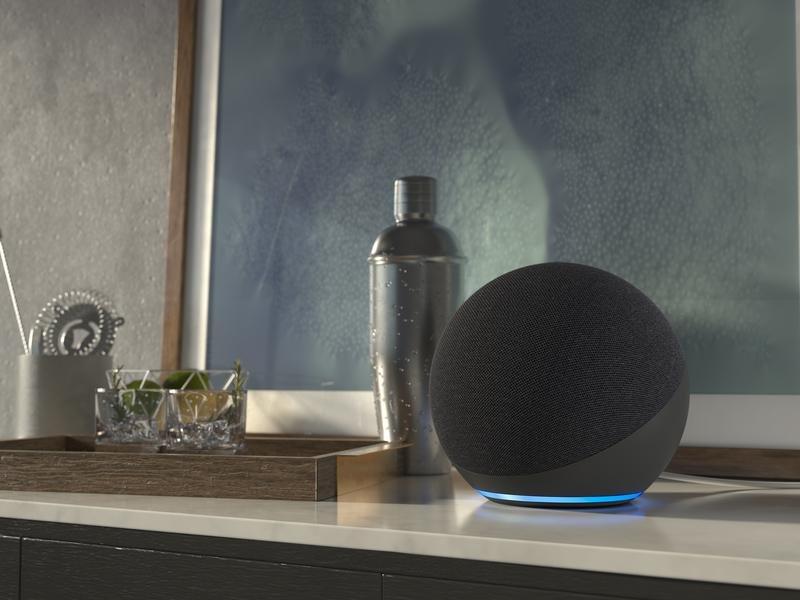 Amazon Echo 4th Gen Charcoal Smart Speaker with Alexa, , large image number 1