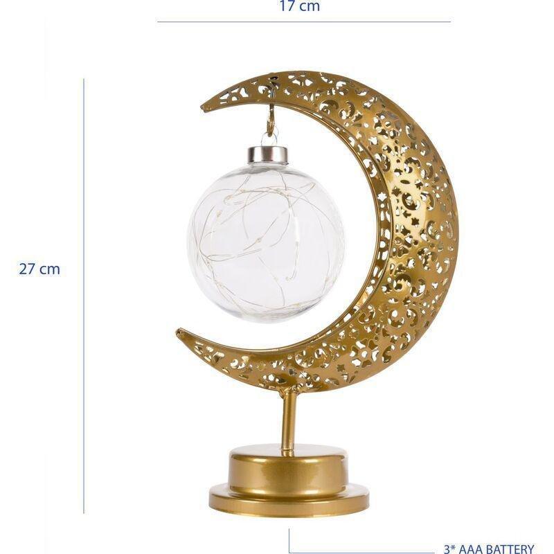 HilalFul Golden Table Lamp - Ball, , large image number 1
