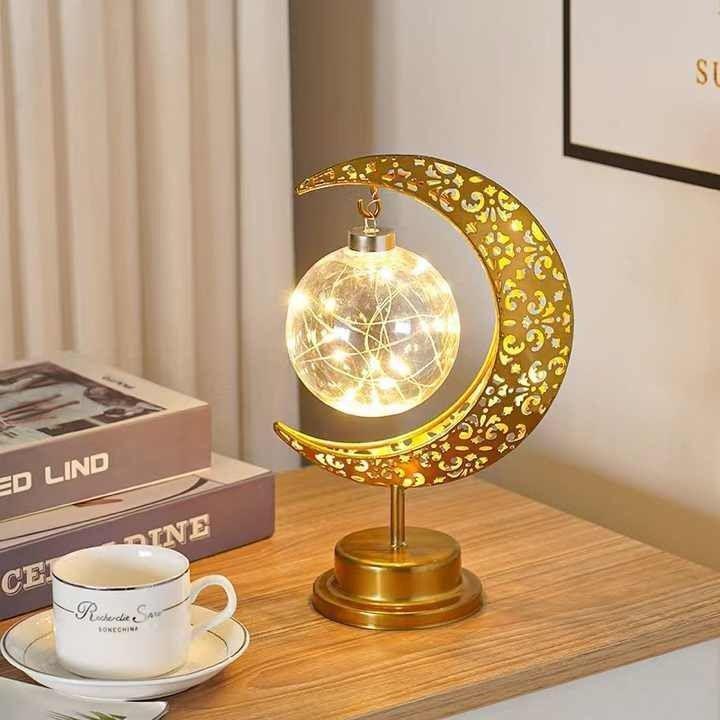 HilalFul Golden Table Lamp - Ball, , large image number 2
