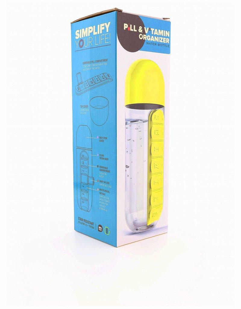 Asobu Pill Yellow Organizer Bottle 600ml, , large image number 1