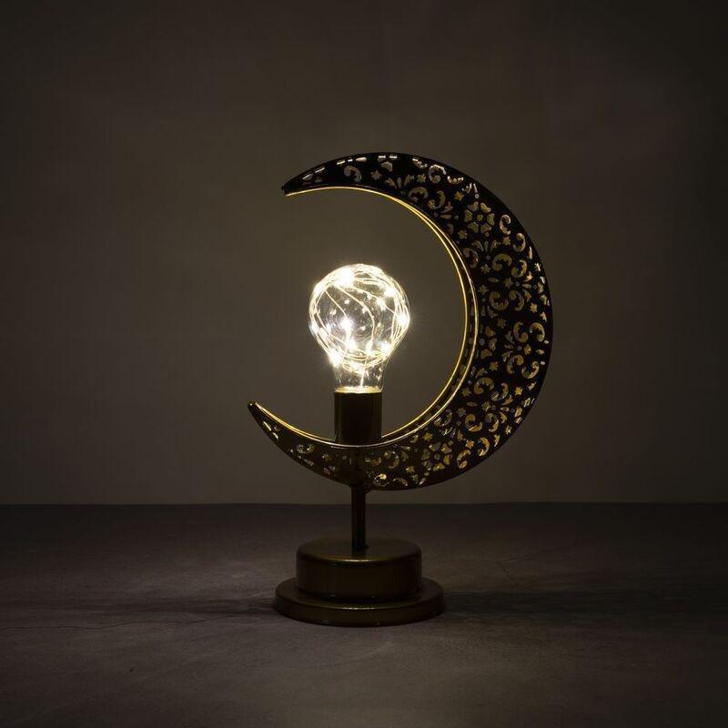 HilalFul Golden Table Lamp - Bulb, , large image number 1