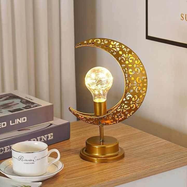 HilalFul Golden Table Lamp - Bulb, , large image number 2