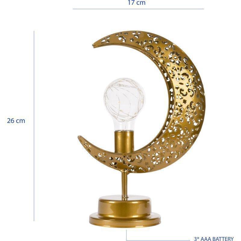 HilalFul Golden Table Lamp - Bulb, , large image number 3