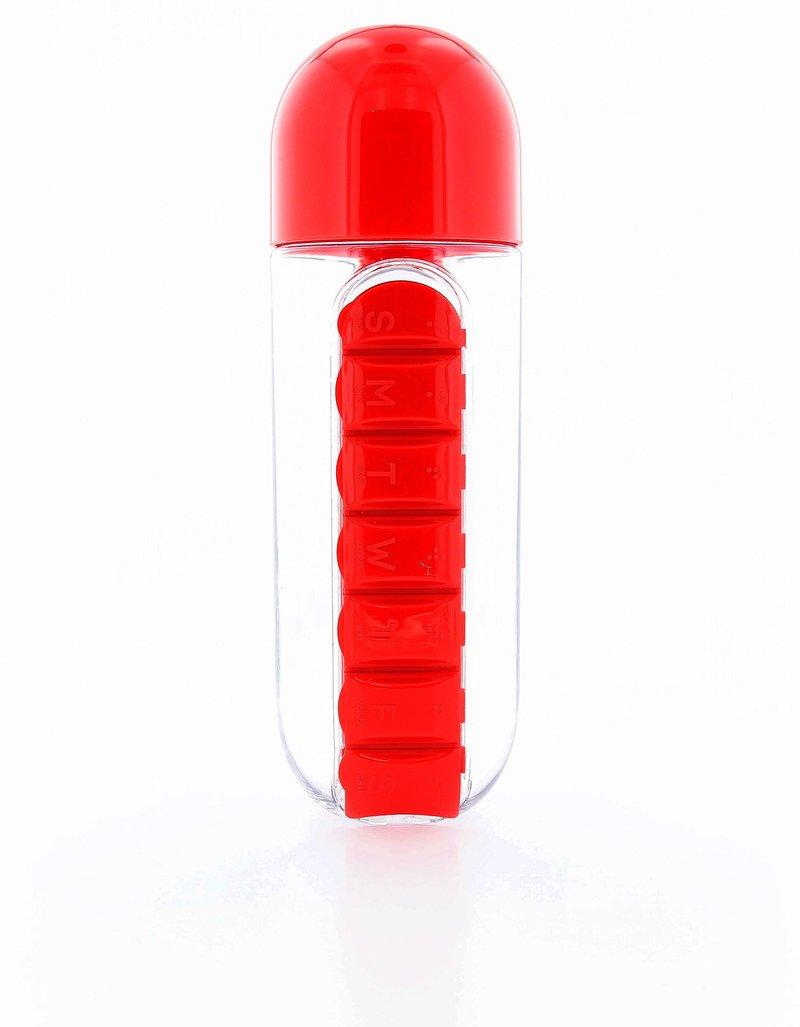 Asobu Pill Red Organizer Bottle 600ml, , large image number 0