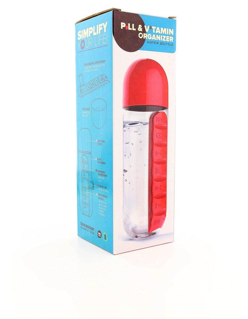 Asobu Pill Red Organizer Bottle 600ml, , large image number 1