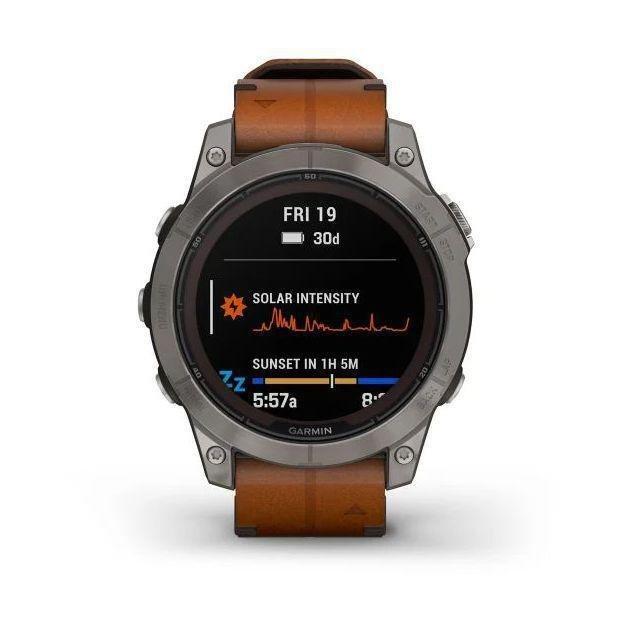 Garmin fenix 7 Pro - Sapphire Solar Edition Smartwatch - Titanium with Chestnut Leather Band (47mm), , large image number 1