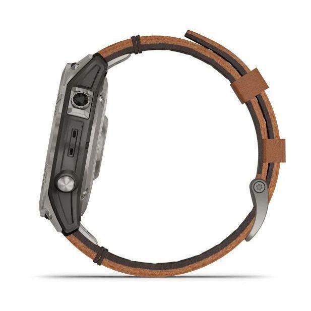 Garmin fenix 7 Pro - Sapphire Solar Edition Smartwatch - Titanium with Chestnut Leather Band (47mm), , large image number 4
