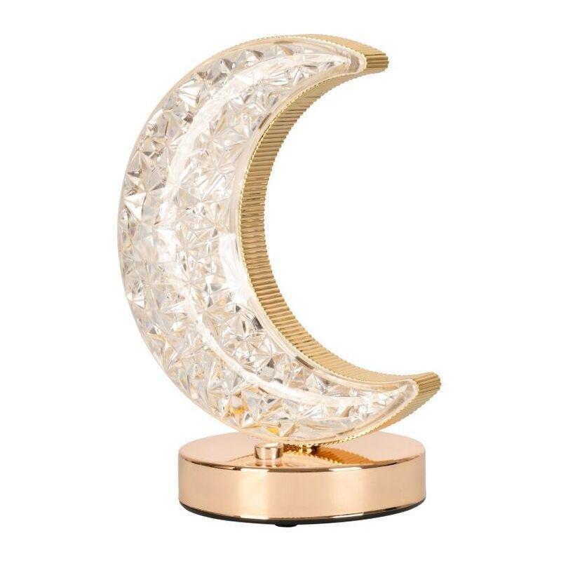 HilalFul Crystal Crescent Table Lamp, , medium