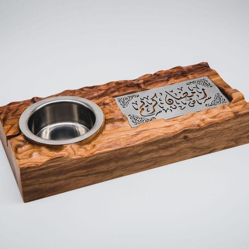 HilalFul Ramadan Wooden Incense Burner Tray, , large image number 1
