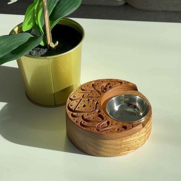 HilalFul Ramadan Wooden Crescent Incense Burner, , large image number 1