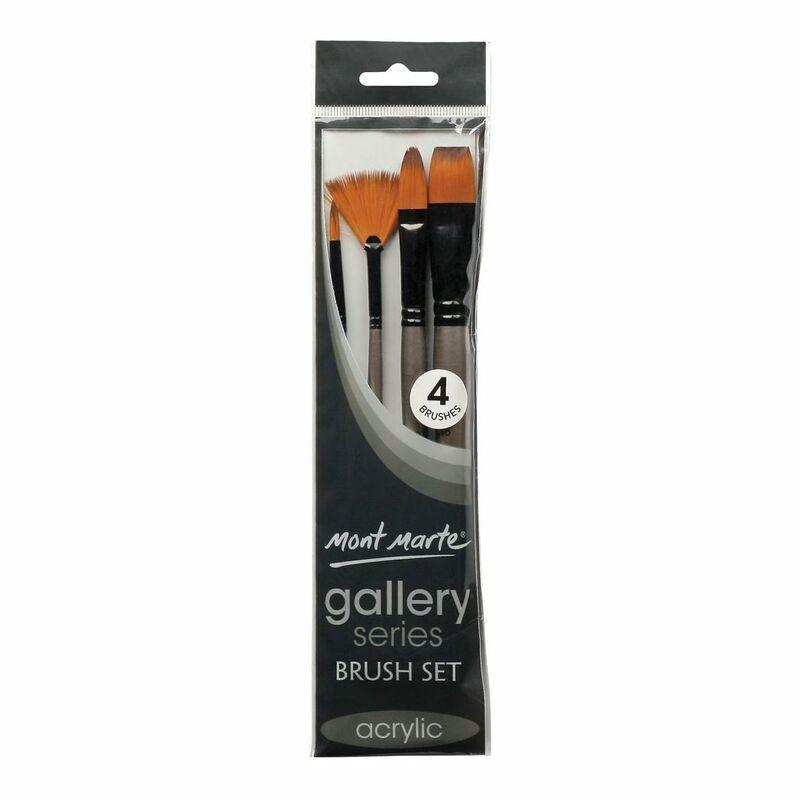 Mont Marte Gallery Series Brush Set Acrylic (Set of 4), , large image number 0