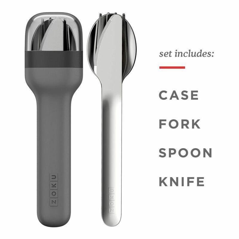Zoku Pocket Utensil Set Charcoal, , medium