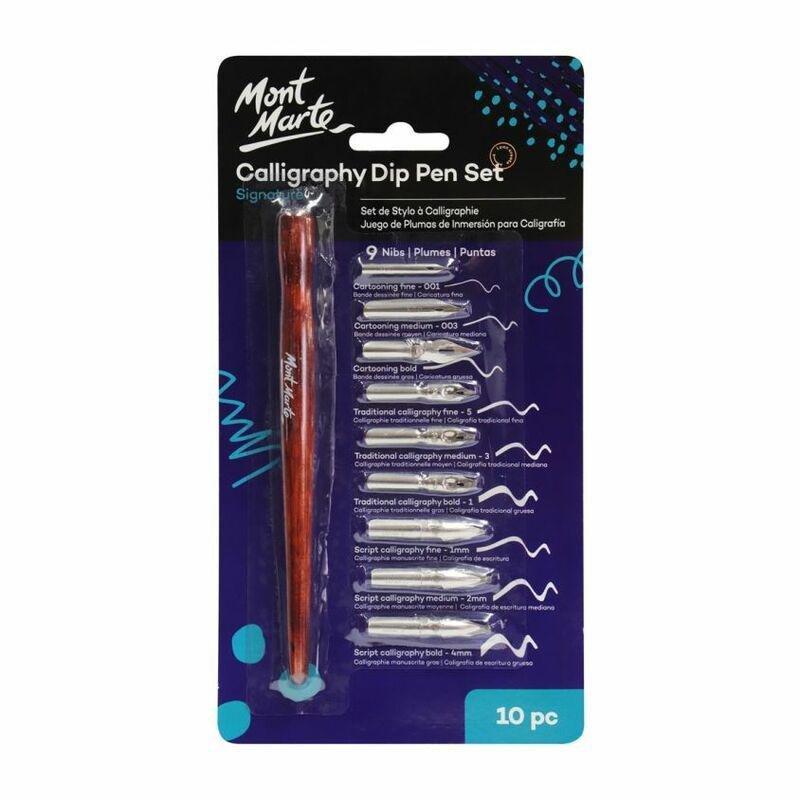 Mont Marte Calligraphy Dip Pen Nib (Set of 9), , large image number 0