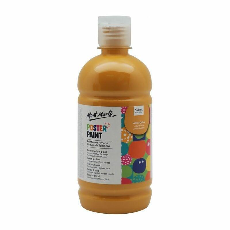 Mont Marte Poster Paint 500Ml Yellow Ochre, , medium