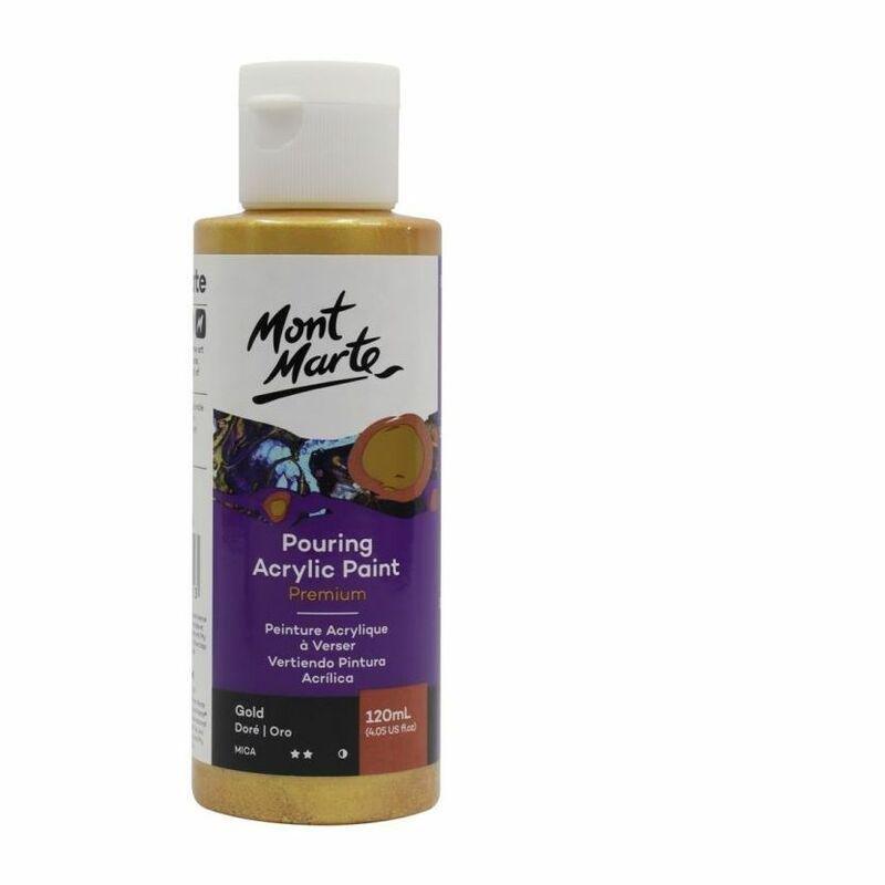 Mont Marte Pouring Acrylic Paint 120Ml Gold, , medium