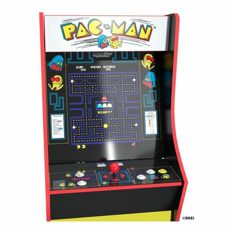 Arcade 1UP Bandai Namco Entertainment Legacy Edition Pac-Man Themed Arcade Machine with Light-Up Marquee & Riser 57.8-inch, , large image number 5