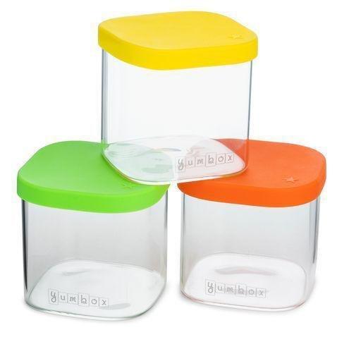 Yumbox Chop Chop Glass Cubes Food Containers 360 ml - Vibrant (Set of 3), , large image number 2