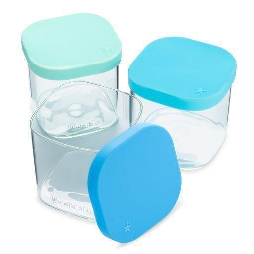 Yumbox Chop Chop Glass Cubes Food Containers 360 ml - Crisp (Set of 3), , large image number 2