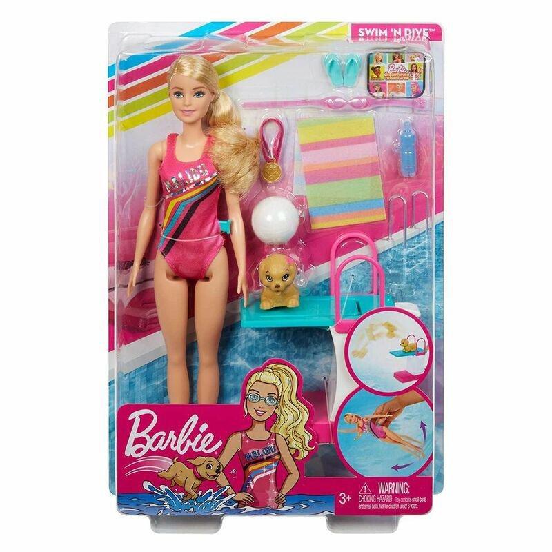 Barbie Swim 'N' Dive Doll Swimmer, , large image number 0