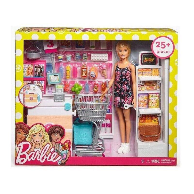 Barbie store grocery stand