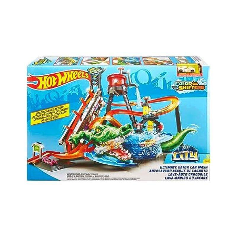 Hot Wheels City Ultimate Gator Car Was Playset FTB67, , medium