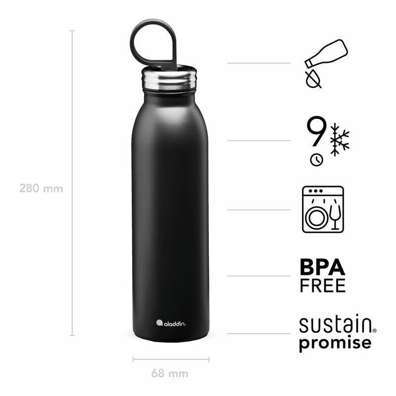 Aladdin Chilled Thermavac Stainless Steel Water Bottle 0.55L Black, , large image number 3