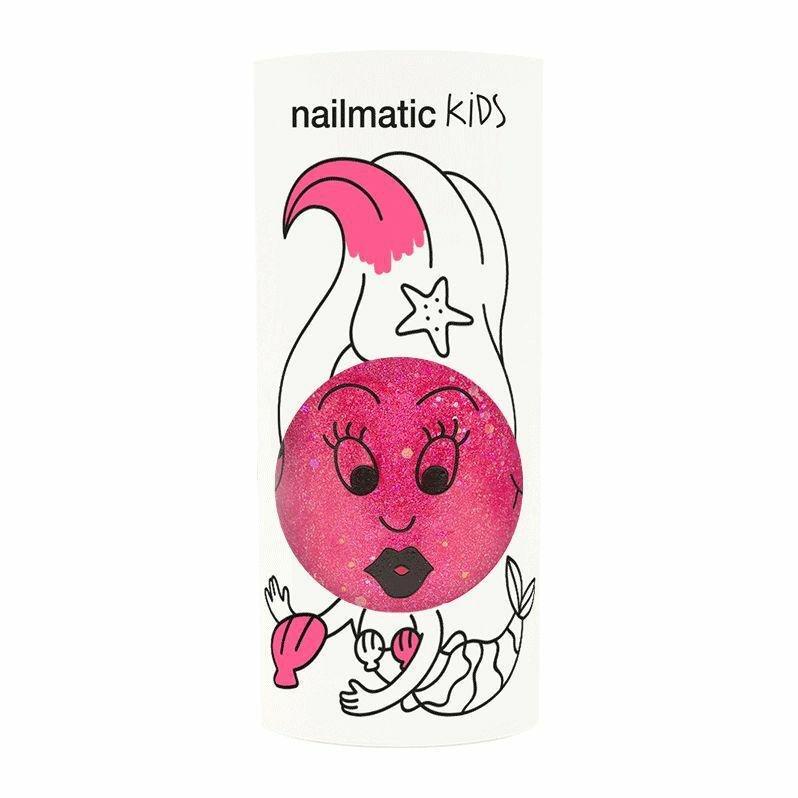 Nailmatic Kids Water Based Nail Polish Sissi Pink Glitter, , large image number 1