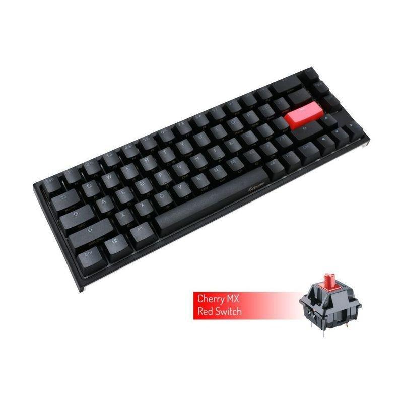 DUCKY - Ducky One 2 SF RGB Mechanical Gaming Keyboard - Black Top/White Case (Cherry MX Red Switch)